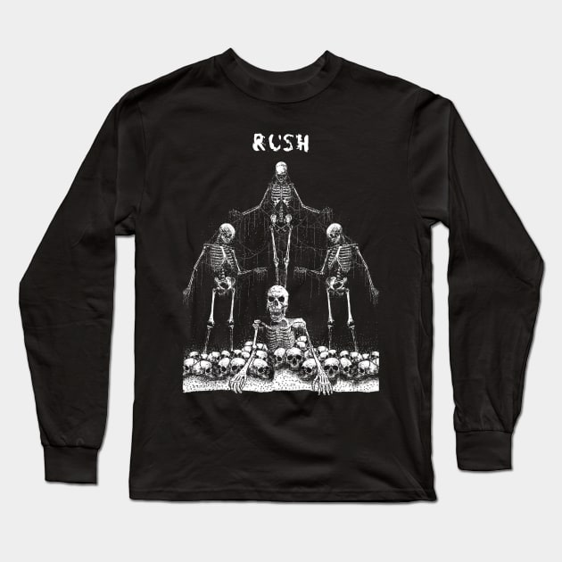 Skull Rush Controller Long Sleeve T-Shirt by Pantat Kering